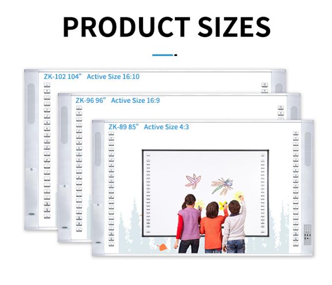 96 inch draagbaar interactief whiteboard smart whiteboard met laserprojector 11
