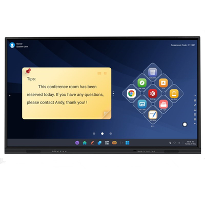 Interactief touchscreen 86 inch 4K Smart Board voor schoolbedrijven
