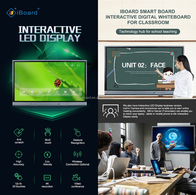 86 inch All In One Computer Interactief Touch Screen Smart TV Monitors Display Apparatuur voor onderwijs en vergaderingen