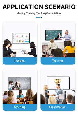 65 inch LED Interactief Whiteboard, Android Smart Flat Panel 20/40 Touch Points Infrarood Zwart