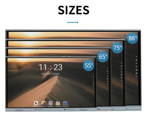 DLED 98 Inch 4G DDR4 LCD Interactief Display 32G EMMC 50000 uur Levenslang Android 11