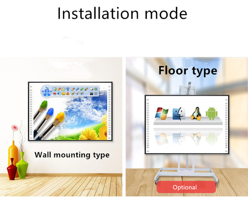 Infrarood Interactief Whiteboard Leerbord Multifunctionele schrijfsoftware Vingeraanraking