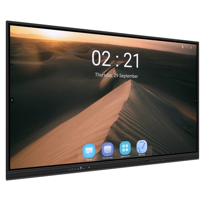 Android 13 IR Interactief Whiteboard Finger Touch 65 75 86 Inch 4K Smart Panel Display met wifi RJ45 draadloos delen van pad/telefoon/laptop voor school kantoor vergaderingen