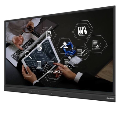 75 86 Inch IR Interactief Whiteboard Finger Touch Digital 4K UHD 3840*2160 Wetenschapsonderwijs Onderwijsbord Voor Kinderen