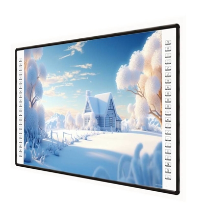 Interactief projectorbord 4K 82 85 102 Inch zijbalk 10 Touch Points USB PC Pen Finger Writing White Board Voor scholen