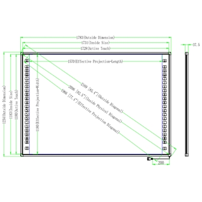 85 inch interactief whiteboard 10 punten touch points voor vergaderingen training school onderwijs