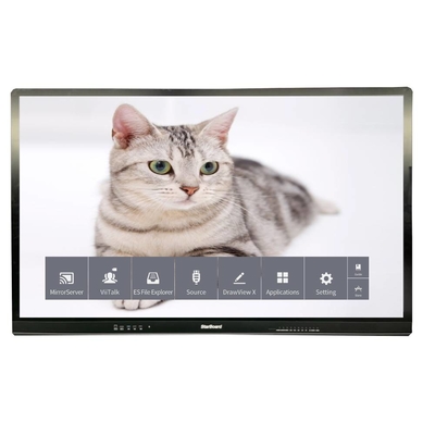 Capacitieve LCD Smart Board Touch 65 inch 4K 3840*2160 Anti-Glare Tempered Glass Monitor Geen systeem voor TV School Mall
