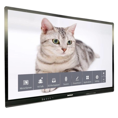 Capacitieve LCD Smart Board Touch 65 inch 4K 3840*2160 Anti-Glare Tempered Glass Monitor Geen systeem voor TV School Mall
