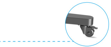 Verstelbare mobiele standaard voor interactief whiteboard 55/75/86 inch vergrendelbare wielen