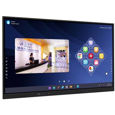 65 75 86 98 inch LCD Smart Board Interactief 4mm Tempered Glass Android Windows 10/11 Pro Touch Finger Smart Monitor