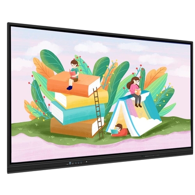 Interactief platte paneel met Android WIN 10 System 20 Touch Points Draadloos delen Handherkenning Voor Educatuon leren