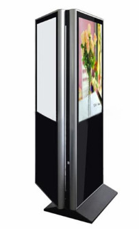 Aanpasbaar 43 inch vloer staan ontwerp touchscreen kiosk voor supermarkt lcd reclame display stand digitale signage kiosk