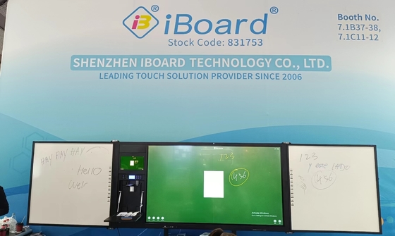 iboard fabriek direct 75 inch vergrendelbaar Recoardable Interconnected Blackboard Smart Whiteboard Interactief Flat Panel Display All In One Met Stand Support Marker Pen Chalk Schrijven onderwijsoplossing