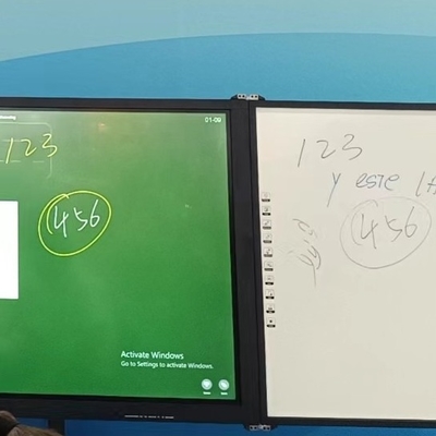 iboard fabriek direct 75 inch vergrendelbaar Recoardable Interconnected Blackboard Smart Whiteboard Interactief Flat Panel Display All In One Met Stand Support Marker Pen Chalk Schrijven onderwijsoplossing
