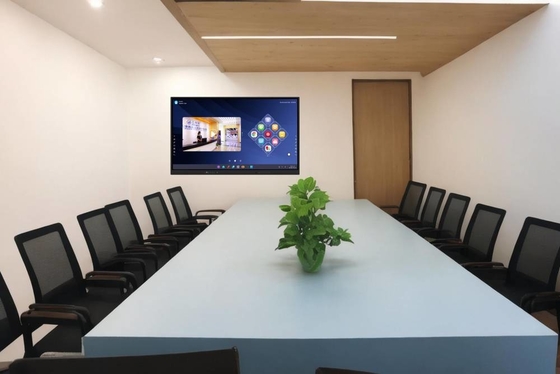 Interactieve platte scherm, grootte: 55'/65'/75'/86', Aluminium frame ((verfbakkingscoating of metaaloppervlak), stalen achterkant, gehard glas, digitale overgang voor klas- en vergaderruimte