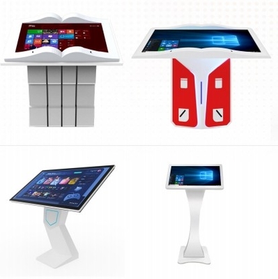 43 inch digitale schilderafbeelding op de vloer 178 graden FCC-goedkeuring Reclame kiosk capacitieve touch met Android of Windows-systeem