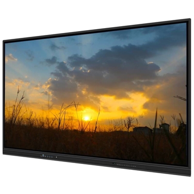 4K 65 75 86 98 110 inch Anti-glare gehard Panel Interactief Smart Whiteboard IR Monitor Super Slim Frame computer monitor voor schoolbijeenkomst training evenement