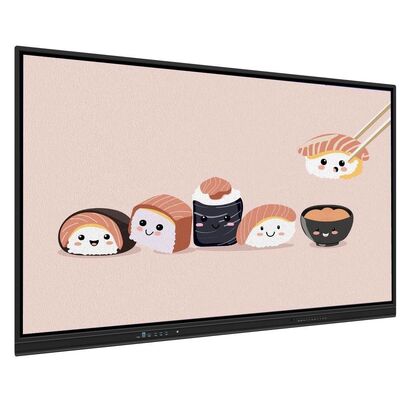4K 65 75 86 98 110 inch Anti-glare gehard Panel Interactief Smart Whiteboard IR Monitor Super Slim Frame computer monitor voor schoolbijeenkomst training evenement