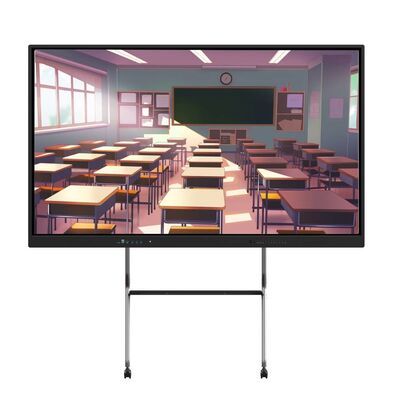 4K 65 75 86 98 110 inch Anti-glare gehard Panel Interactief Smart Whiteboard IR Monitor Super Slim Frame computer monitor voor schoolbijeenkomst training evenement