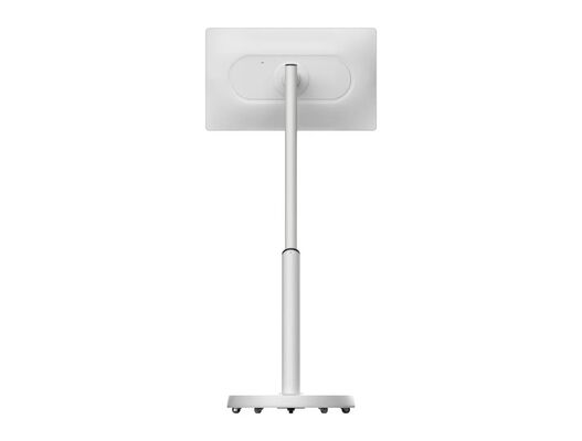 Fabriek verkoop 32 inch wit oplaadbare ktv restaurant tonen kamer podium touch android panelen tablet met beweegbare wielen een camera en luidsprekers