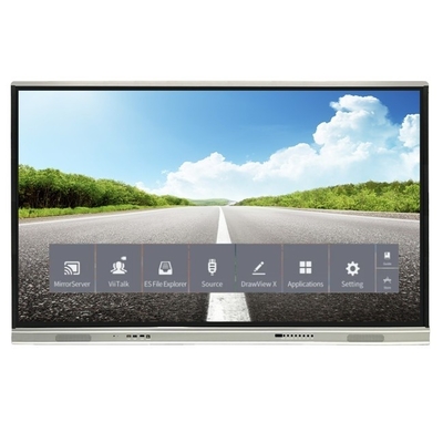 4K-resolutie Interactief vlakke paneel 350 Helderheid Hoge helderheid En 15W * 2 luidsprekers Android 13 Interactief whiteboard Voor schoolonderwijs En vergadering
