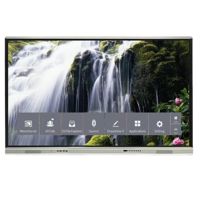 Nieuwere versie Android-systeem Interactief platte paneel met hoog contrast 1200:1 En cursorsnelheid 100 Dot/S 20 Touch Point ondersteund met scherm delen interactief whiteboard
