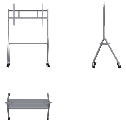 IBoard 55-86 inch beschikbaar mobiele tv-beugel vloerstand tv-trolley cart all-in-one display met wielen
