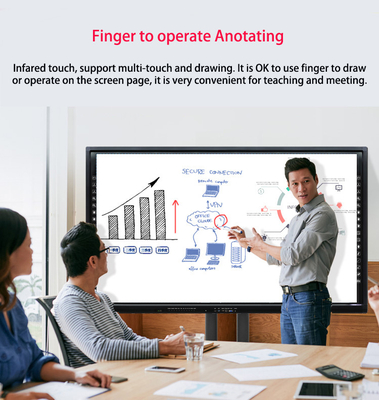 China fabriek Prijs 4k 55 65 75 85 96 110 Inch Touch Screen Multi-taal Software Lcd Smart Android Interactief bord