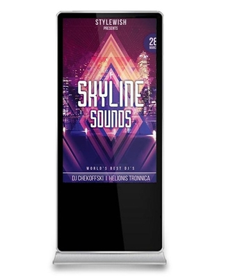 43 inch digitale schilderafbeelding op de vloer 178 graden FCC-goedkeuring Reclame kiosk capacitieve touch met Android of Windows-systeem