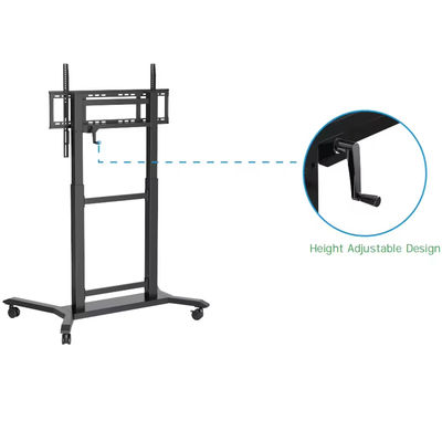 IBoard Hoogte verstelbaar 42"-86" Trolley Multi Mobile TV Cart voor interactief platbord Smart Whiteboard VESA 100*100-800*600mm