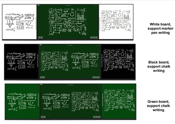 IBoard Factory Direct University School Interactief Smart Black ChalkBoard Marker Pen Whiteboard Greenboard Touch Panel Display 75 86 98 inch Voor onderwijs Interactief Flat Panel Met IR Sideboard