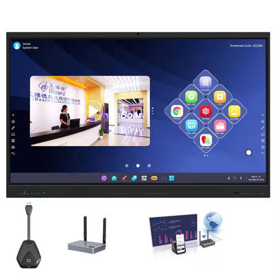 65 inch 4K Interactief Whiteboard Smart Board Infrarood Touch Screen Interactief Flat Panel Voor Onderwijs Conferentie
