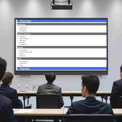 86 inch Interactief Flat Panel Smart TV met bijgewerkt Android-systeem AI-functietoerusting voor klaslokaal kantoorvergadering