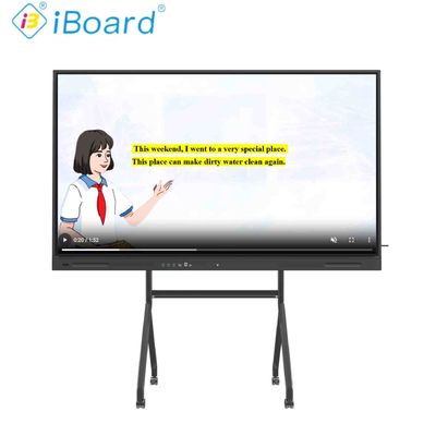 4K UHD Interactief Flat Panel 55 inch Smart TV met bijgewerkt Android-systeem AI Function Equipment Voor klaslokaal kantoorvergadering
