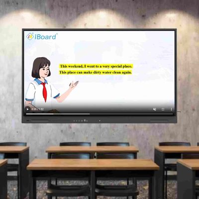 4K UHD Interactief Flat Panel 55 inch Smart TV met bijgewerkt Android-systeem AI Function Equipment Voor klaslokaal kantoorvergadering
