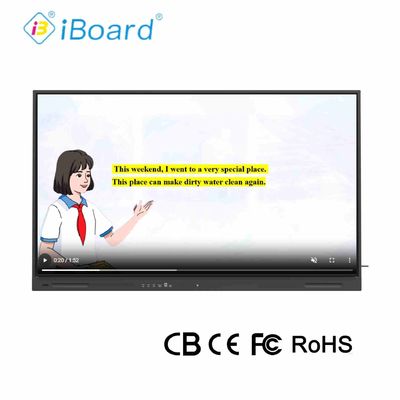 4K UHD Interactief Flat Panel 55 inch Smart TV met bijgewerkt Android-systeem AI Function Equipment Voor klaslokaal kantoorvergadering