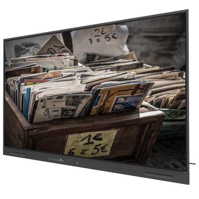 Verbeter uw bedrijf met Black LCD Smart Board met USB-uitgangen en 350cd/m2 WIFI en draadloos deel 110 inch monitor