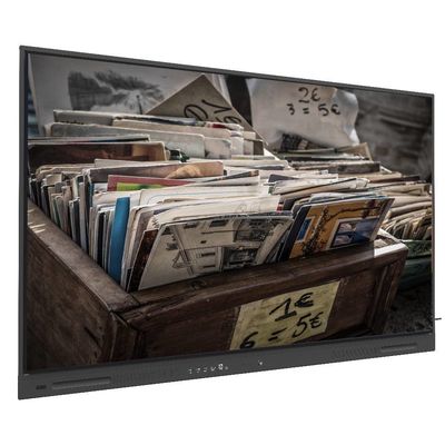 Verbeter uw bedrijf met Black LCD Smart Board met USB-uitgangen en 350cd/m2 WIFI en draadloos deel 110 inch monitor