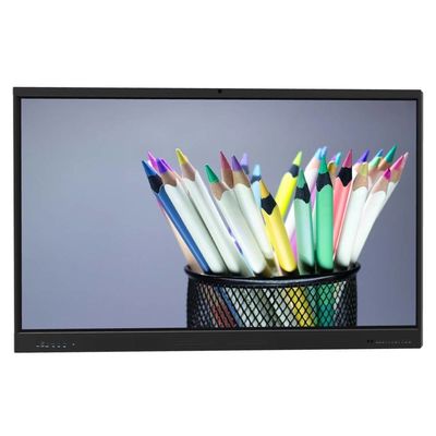 LCD Smart Board 75 inch IFP Android 14 8+128G Camera Microfoon Luidspreker Lichtsensor Wifi Infrarood 50 Touch Points Voor School Online Lesgeven Kantoor Zoom Teams Vergadering