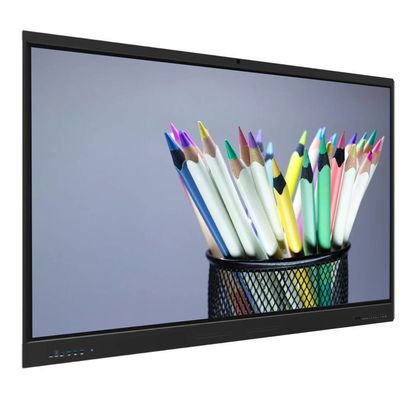 LCD Smart Board 75 inch IFP Android 14 8+128G Camera Microfoon Luidspreker Lichtsensor Wifi Infrarood 50 Touch Points Voor School Online Lesgeven Kantoor Zoom Teams Vergadering