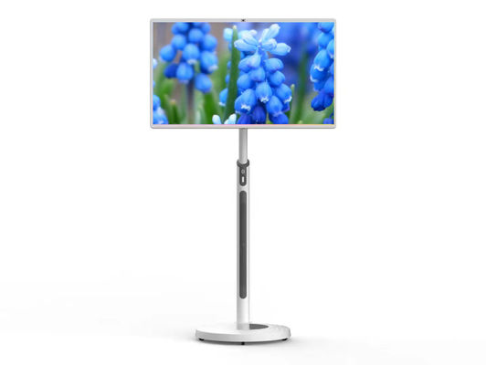 32 inch FHD Android 13 8+128gb 8-kern Smart TV op wielen afstandsbediening Touch Screen Monitor met batterij 13MP Camera Draagbare draaiende TV