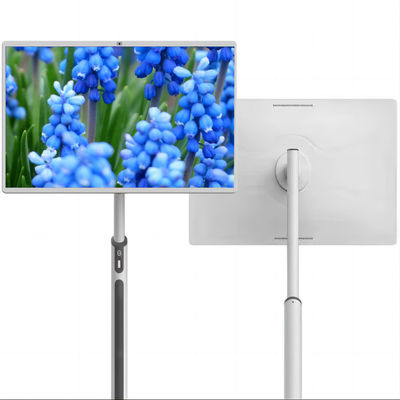 32 inch FHD Android 13 8+128gb 8-kern Smart TV op wielen afstandsbediening Touch Screen Monitor met batterij 13MP Camera Draagbare draaiende TV