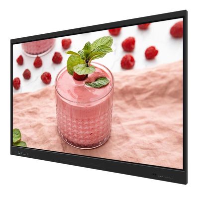 Interactieve touchscreen monitor 86 inch Android 14 8+128G met luidspreker camera microfoon lichtsensor ingebouwde software wifi draadloze presentatie vanaf tablet telefoon laptop