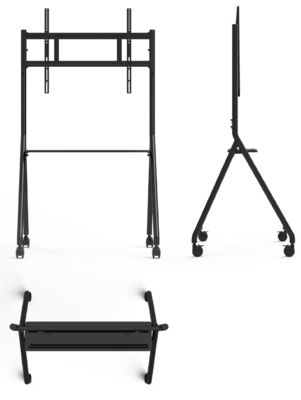 Nieuw aangekomen Interactief Whiteboard Statief Verrijdbaar 42 Tot 75 Inch TV Monitor Hefbaar Mobiel Statief Max. Draagvermogen 60 KG Krachtige Wielen Gemakkelijk Verplaatsbaar voor interactief whiteboard mobiel statief