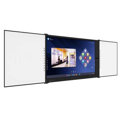 Intelligent Blackboard 75 86 Inch Android Windows PC Alles-in-één Computer PC met Zijkant Touch Boards USB HDMI TYPE-C Poorten Optioneel Met Mobiele Stand