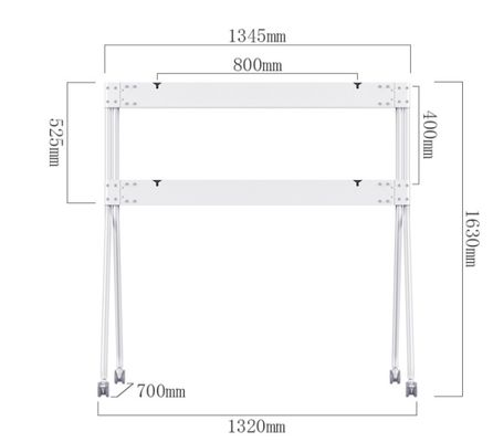 Interactief whiteboard stand Aluminium materiaal met mobiele stand trolley en wielen voor tv-monitor 55 tot 110 inch optionele