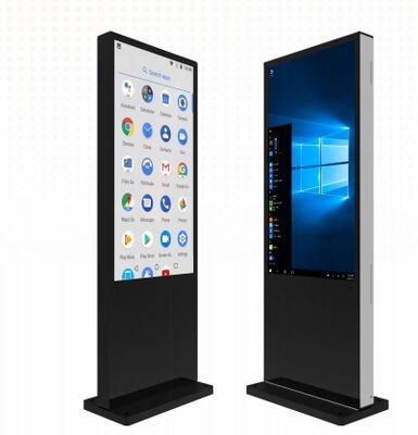 Touchscreen Kiosk 55 inch Android Standee IR PCAP Win PC Voor supermarkt kantoor Commercieel