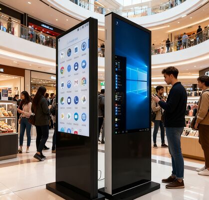 43 inch optioneel aanraakscherm met digitale borden ondersteunt Windows en Android voor muurmontage, vrijstaande of plafondmontage installaties