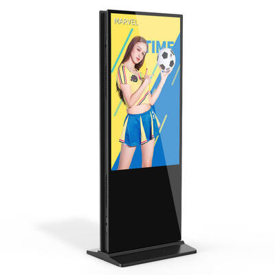 Hoogwaardige 55 65 inch vloer staan binnen LCD reclame spelen totem digitale signage hd reclame kiosk 4k touchscreen