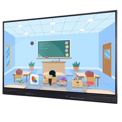 Mobiele standaard optioneel Onderwijs Interactief Flat Panel Display met één OPS-sleuf Optioneel Ideaal voor Moderne Klaslokalen en Trainingsomgevingen